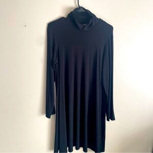 Eileen fisher Large black turtleneck long sleeve long dress